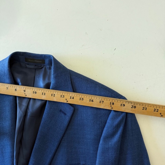 Lauren Ralph Lauren Black Label Linen Blend Cobalt Blazer Suit Jacket Mens 42R - Picture 6 of 12